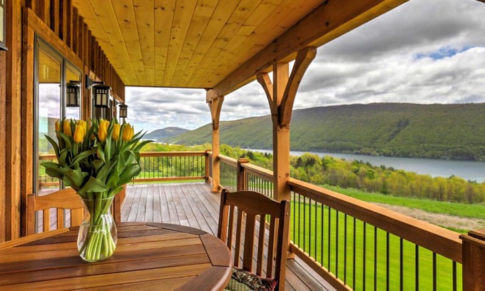 Naples Maison | Naples Cabin with Lake Views and Wraparound Deck!