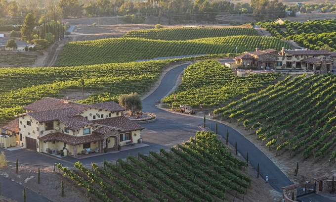 Temecula Maison | New-Build Temecula Villa with King Suite, Fireplace & Vineyard Views | The Villa