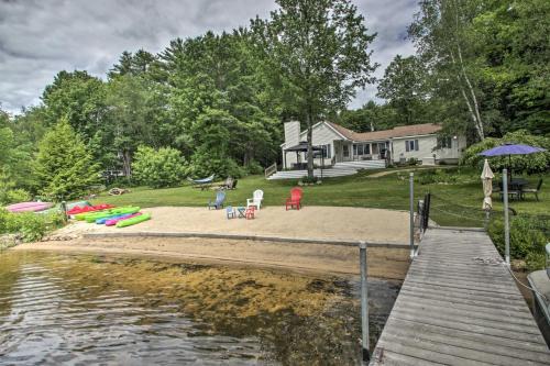 Barnstead Maison | New Hampshire Home with Private Beach, Dock and Rafts!