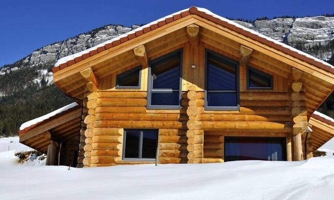 Rencurel Chalet De Ski | Chalet neuf en rondins de bois 4* 10/12 personnes en MONTAGNE WIFI JACUZZI