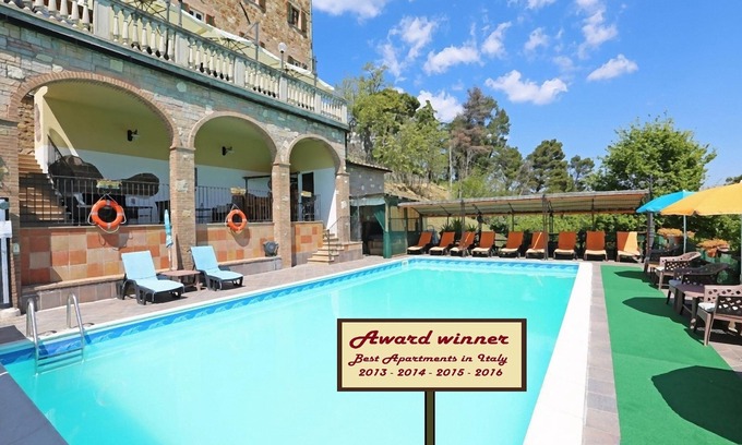 Montecastelli Appartement | (NOUVEAU) Penthouse (G) avec piscine, jacuzzi et court de tennis en Toscane