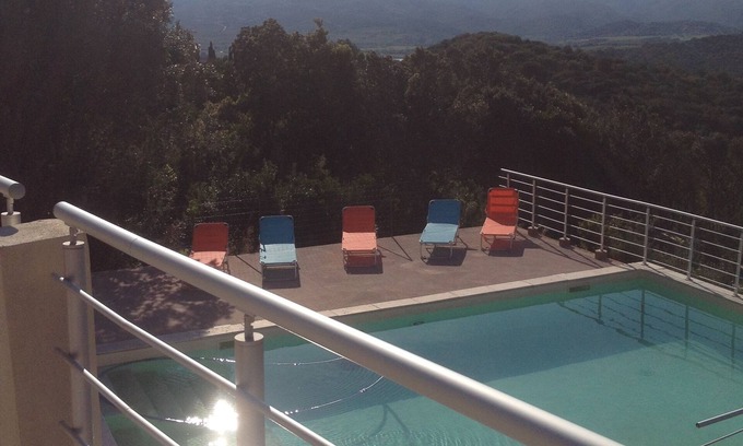 Oletta Maison | VILLA AVEC PISCINE PROCHE ST FLORENT VUE PANORAMIQUE MONTAGNE MER VILLAGES