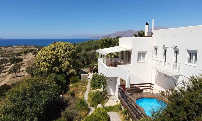 Pitsidia Maison | Nouvelle villa de luxe avec vue sur la mer dans un endroit isolé