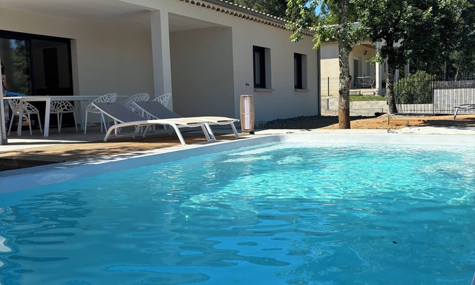 Rosieres Villa | Villa neuve avec piscine à Rosieres Ardèche 10 pers max