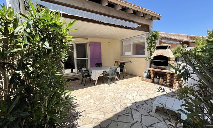Portiragnes-Plage Maison | Belle villa avec balcon, 2 chambres 5 couchages à 250 m de la plage - 2 terrasses- vue réserve...