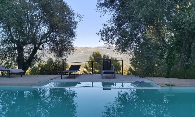 Contes Maison | Jolie maison calme entre mer et montagne, piscine, à Contes, à côté de Nice