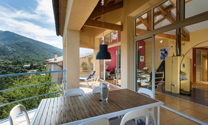 Mollans-sur-Ouveze Villa | Ventoux nord - Drôme provençale - Luxueuse Bastide - piscine commune
