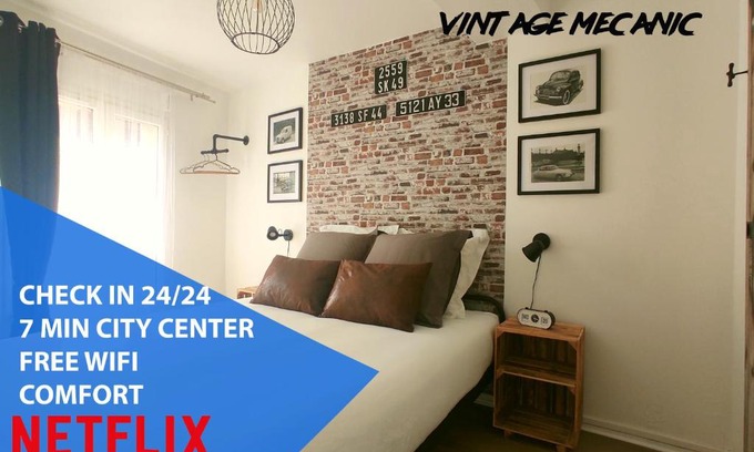 Venette Appartement | Nouveau* Vintage Mecanic* Wifi*Netflix*Confort