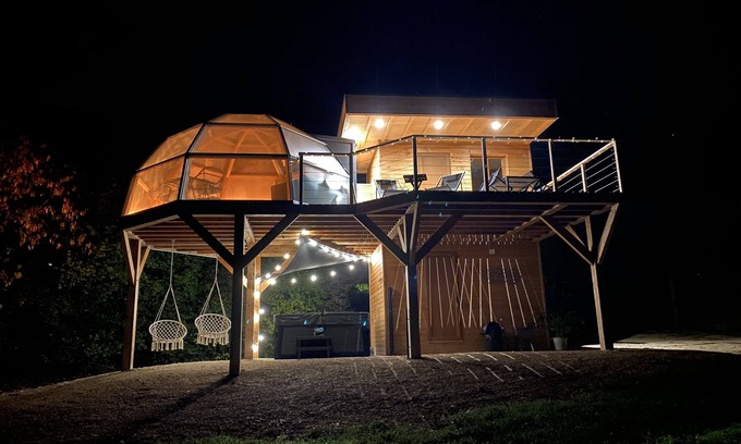 Meurville Cabine | Nuit Féerique dans les étoiles dans le vignoble aubois