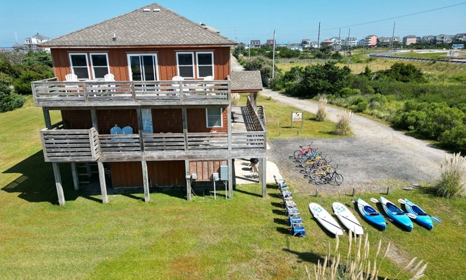 Rodanthe Maison | OBX Beach House + Bikes-Paddle Boards-Kayaks-Chaises de plage-AC-Cable TV-WiFi gratuit