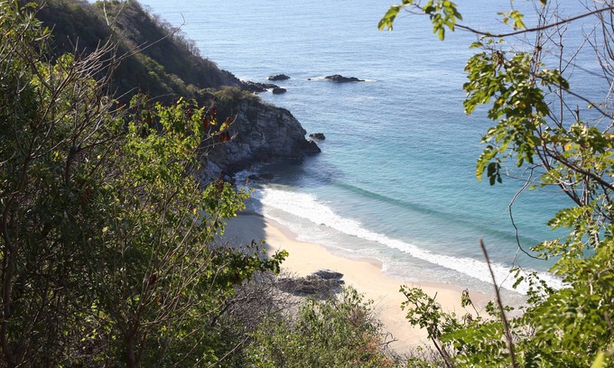 San Pedro Pochutla Maison | Cabine privée avec vue sur l'océan au-dessus des falaises