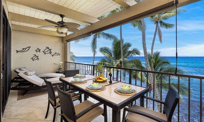 Kailua-Kona Copropriété | Oceanfront Living in Kona – 2BR/2BA Condo with Panoramic Views