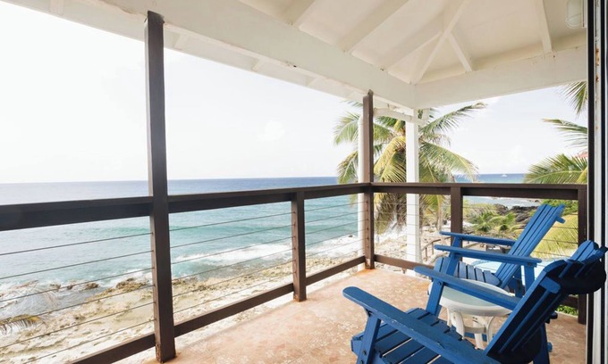 Estate La Vallee Copropriété | Oceanfront. Saltwater Pool. Walk to Cane Bay Beach & Restaurants.