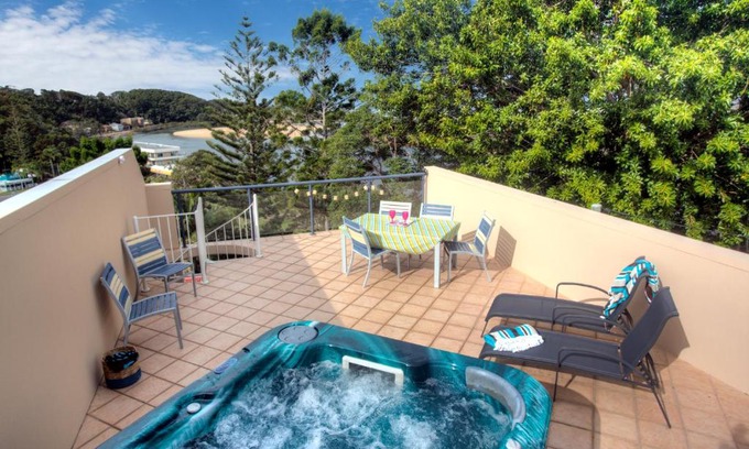 Nambucca Heads Appartement | oceanview 6 with rooftop terrace & spa