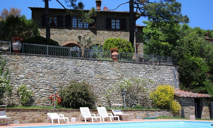 Palazzuolo Alto Villa | Villa en pierre pour 6 personnes en position panoramique avec vue sur les vignes et les oliviers, pi