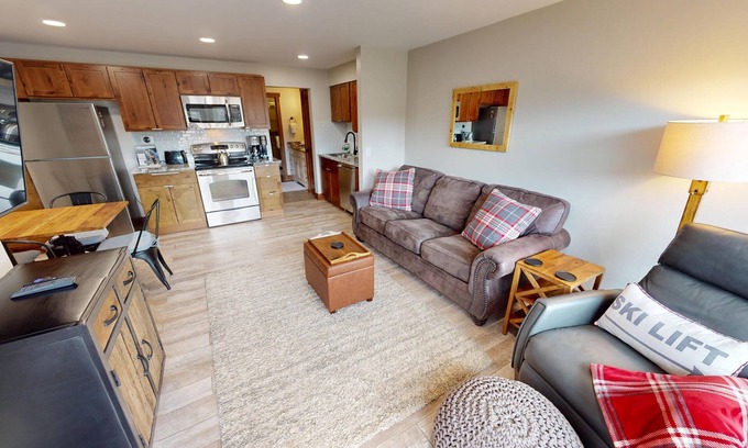 Dillon Copropriété | On Lake. Extra Cute Updated Unit. Big Yard. Walk to Marina, Concerts, Parks