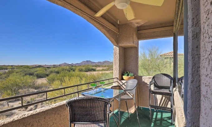 Rancho Vistoso Copropriété | NOUVEAU! Oro Valley Condo w / Pool-Mins au golf et randonnée