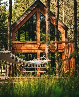 Sliwice Maison | Osada LoveLaski - balia jacuzzi, sauna i kominek - całoroczne domki premium