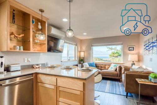 Lincoln City Maison | Pacific Peek One - OceanView - EV Charger - Pet OK