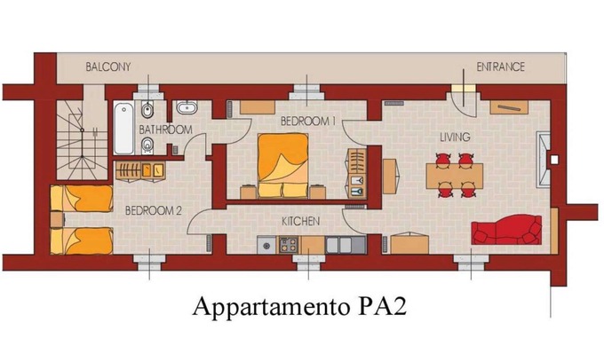 Torre Pallavicina Maison | Appartement Palazzo Barbò PA2