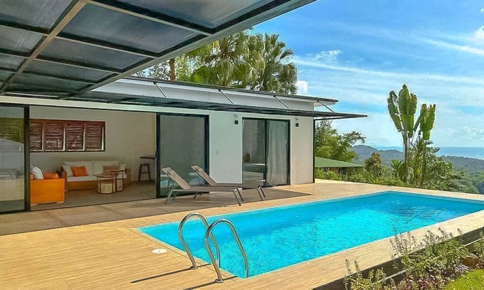 Ciudad Cortes Maison | Panoramic Ocean View: Modern Home + Pool