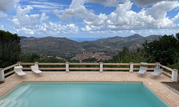 Castelbuono Villa | Panoramic Villa Valù with private pool and breathtaking view