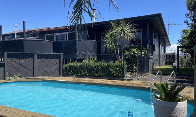 Papamoa Beach Maison | Papamoa beach, house with pool & spa, quick 4 min walk to the beach!