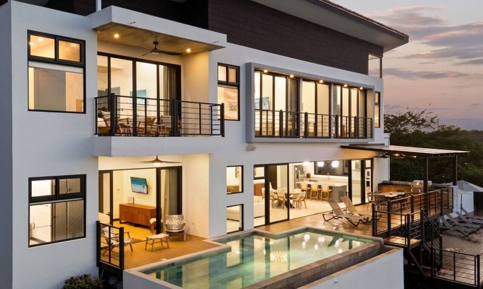 Playa Hermosa Maison | NEW! Ocean View Estate, Breakfast, 2 Pools, Peloton Gym & Concierge - Sleeps 12