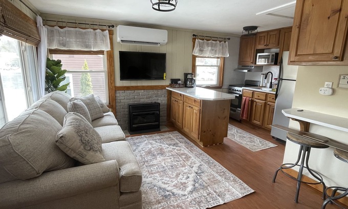 Laconia Cottage | Paugus Bay Cottage waterfront cottage on private island! Walk to Paugus Bay Pub!