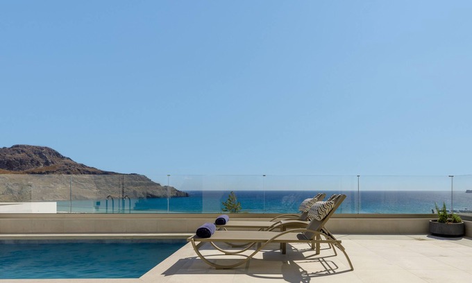 Agios Vasileios Villa | Pearl Villa III, redefined island chic!Private Heated Pool & BBQ!