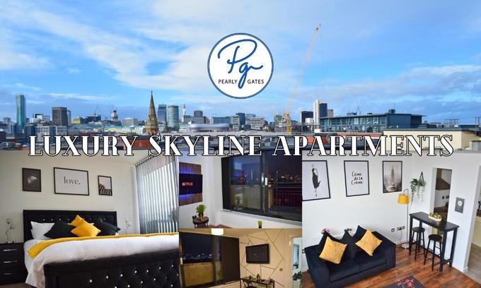 Bordesley Appartement | Penthouse - Amazing City Skyline Views - Balcony - FREE extra 2 hours - FREE Parking - Utilita Arena - Bullring Shopping - New St Station- Super King Size Bed