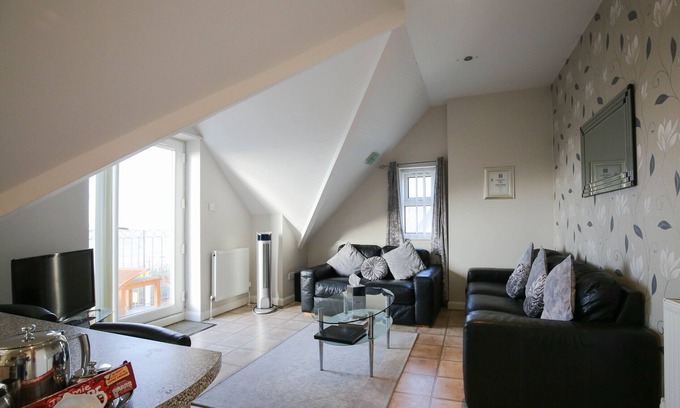 Bispham Appartement | Appartement en attiq-Vue plage-Panoramique-Salle de bain privée séparée-Penth...