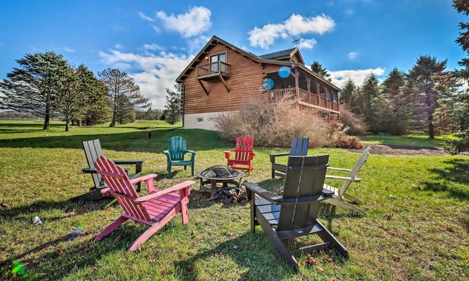 Jim Thorpe Cabine | Pet-Friendly Poconos Cabin: Deck & Fire Pit!