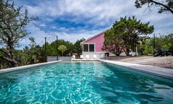 Austin Maison | Pink House ATX Pool & Spa Firepit