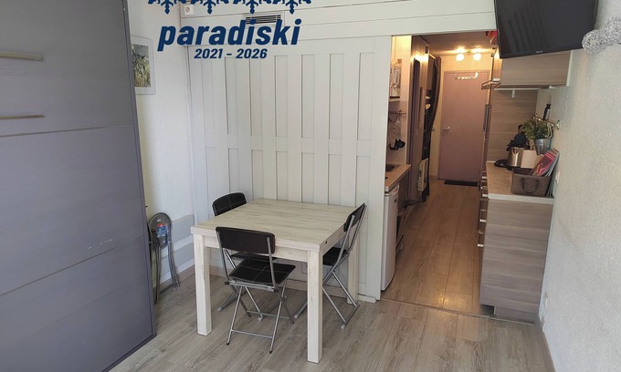 Arc-1800 Appartement | Agréable studio rénové pour 4/5 personnes dans résidence au coeur de la station