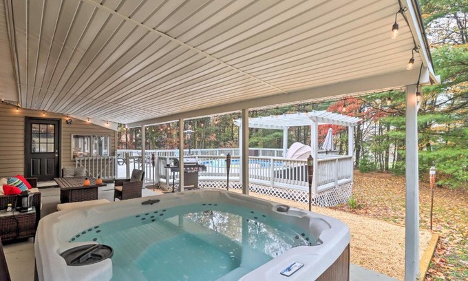 Stroudsburg Maison | Pocono Home with Hot Tub, Fireplace, and Game Room!