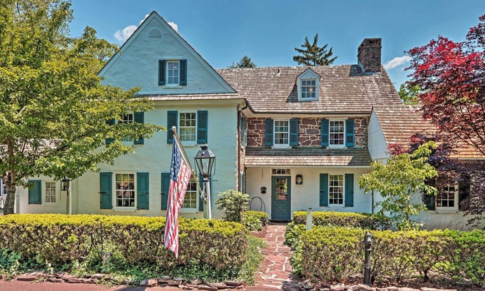 Lansdale Maison | Pool & Courtyard: Timeless Home in Lansdale