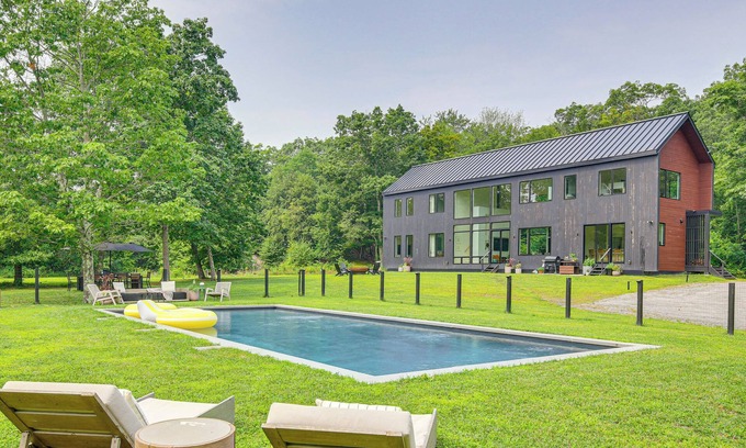 Pine Plains Maison | Pool & Private Acreage: Luxe Hudson Valley Home