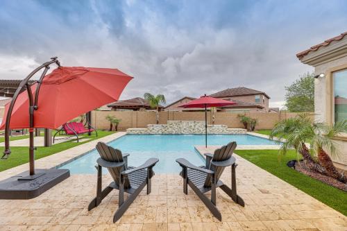 Queen Creek Maison | Poolside Relaxation Queen Creek Oasis with Fire Pit
