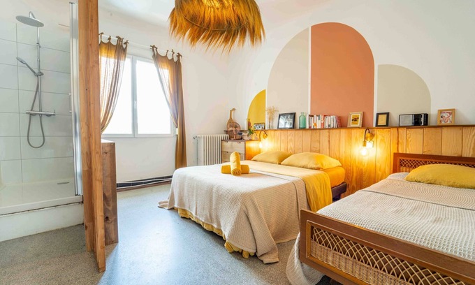 Biscarrosse Plage Maison | La Boga Surf House - Chambre Premium - La Mama