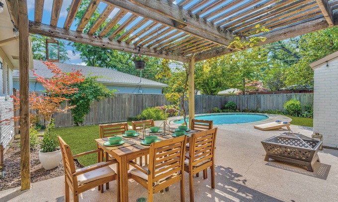 Lakewood Maison | Prime location chic 4BR home with charming pool and yard
