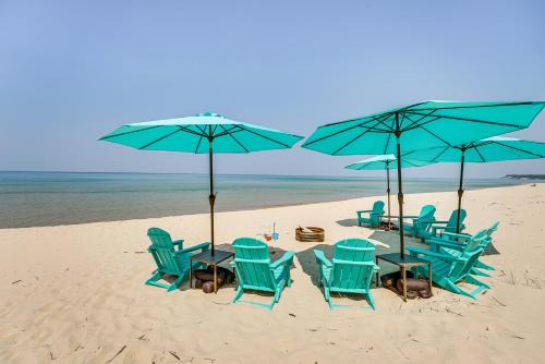 Pentwater Maison | Private Beachfront Lake Michigan Rental with Kayaks