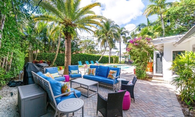 Lake Ida Shores Maison | Paradis tropical rénové de concepteur dans la plage de lac Ida Delray W / piscine chauffée