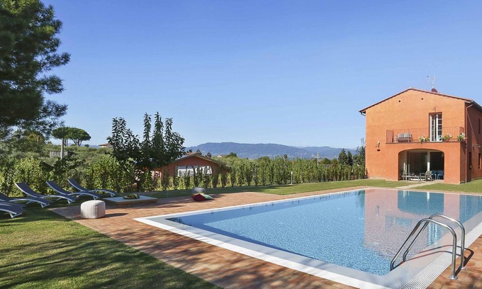 Colle di Compito Villa | Maison de vacances privée avec climatisation, piscine privée, WIFI, TV, balcon, près de Lucques