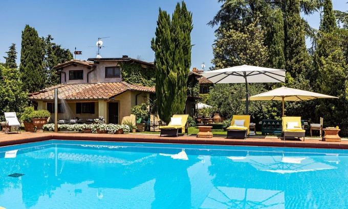 Figline e Incisa Valdarno Villa | Maison de vacances privée avec piscine, bain à remous, WIFI, climatisation, sauna, TV, patio