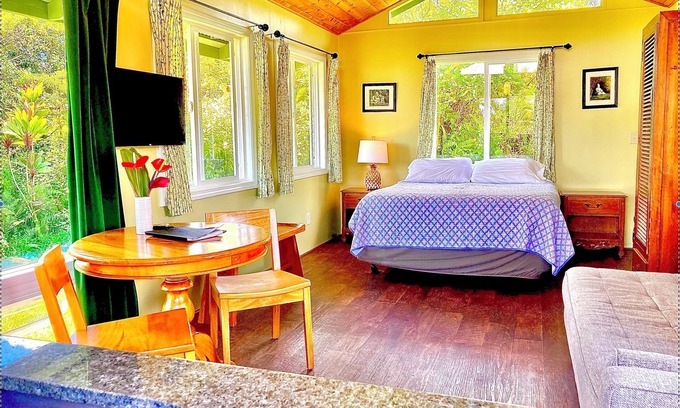 Pahoa Appartement | Puna Rainforest Hot Spring Retreat - Green Bamboo Cottage