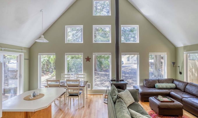 Nehalem Maison | Quiet, Bright Home in Nehalem, Woodstove, Bedrooms with Balconies, Dog-Friendly!