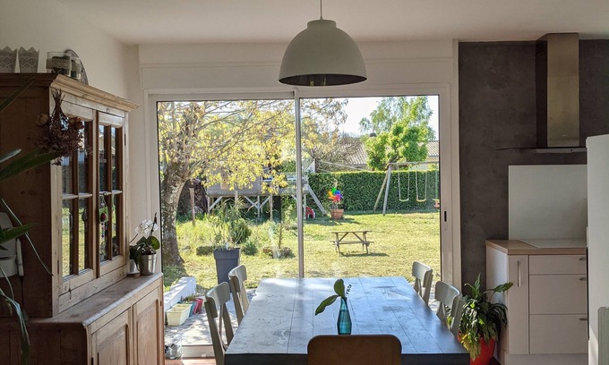 Martignas-Sur-Jalle Maison | Maison calme à 20min du bassin, 25mn de l'océan, 30mn Bordeaux,Piscine hors sol.