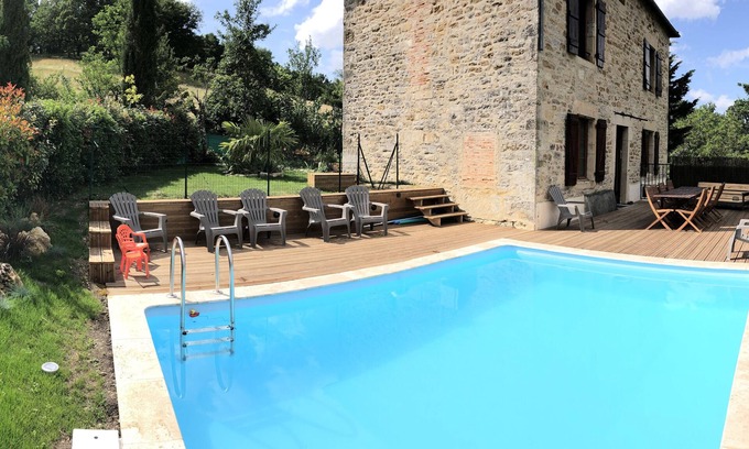 Vailhourles Maison | Maison au calme avec piscine privée, sécurisée et chauffée de juin à septembre