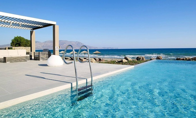 Korfalonas Villa | R 1090 Argus’s Youphoria Beach Front Estate With Boat Trips, Airport / Port Transfer Service & Massa